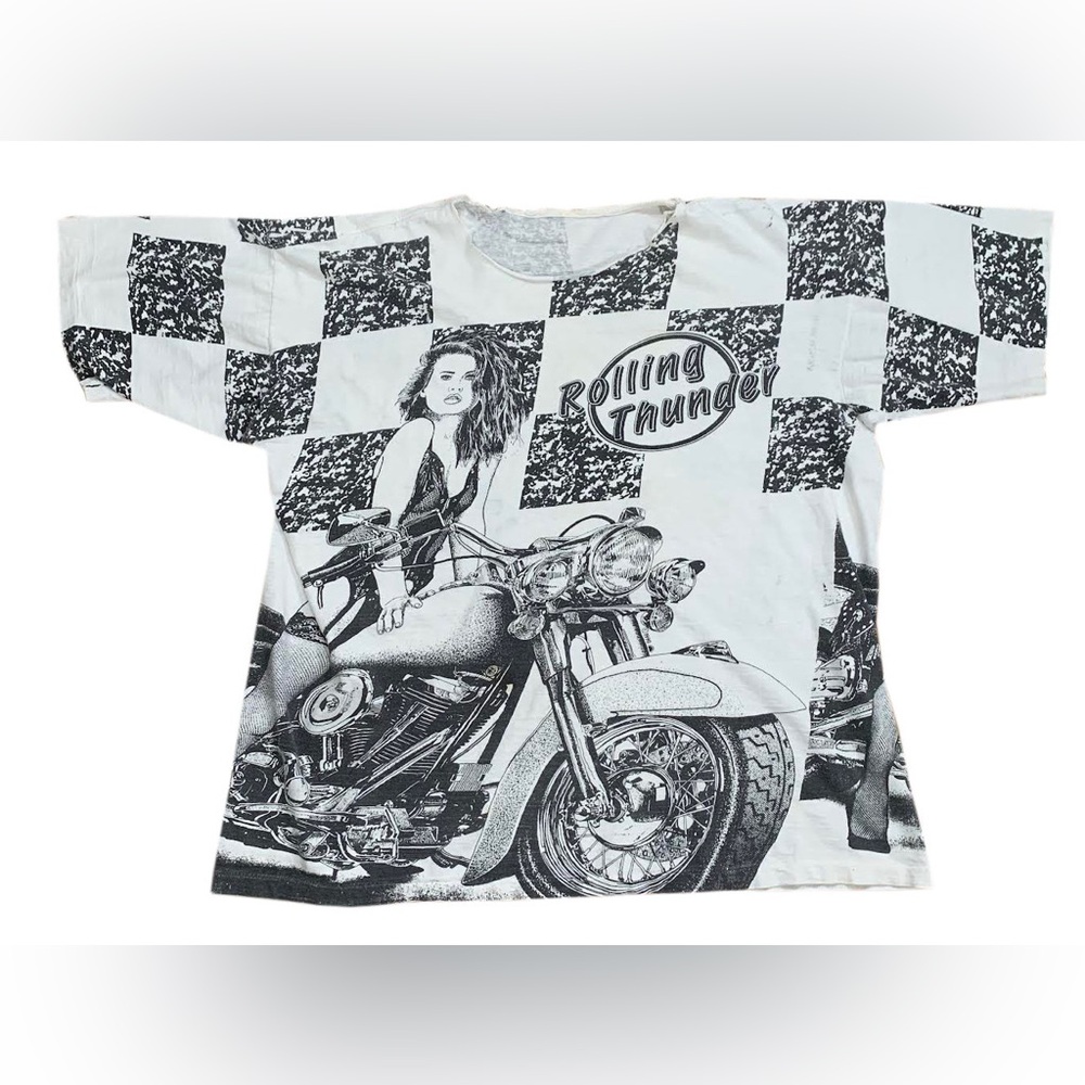 Vintage Rolling Thunder All Over Print T Shirt
